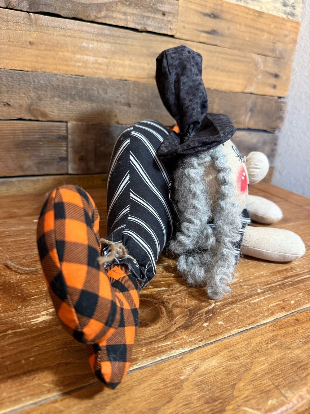 Whimsical Rag Doll Witch Shelf Sitter Cloth Halloween Decor Plush Decoration - Picture 3 of 5